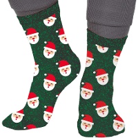 Meias de Papai Noel com glitter - 1 par