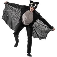Fato de morcego com capuz para adultos
