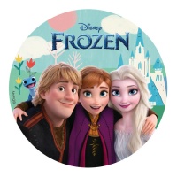 Bolacha comestível Frozen do Kristoff, Anna e Elsa 20 cm - Dekora
