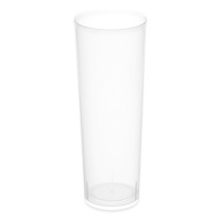 Copos de plástico transparentes em forma de tubo de 330 ml - 6 peças