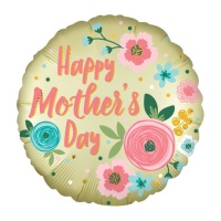 Feliz Dia das Mães 45cm Balão de Cetim Redondo Dia das Mães Feliz - Anagrama