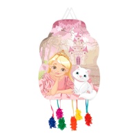 Piñata princesa com gatinho 33 x 46 cm