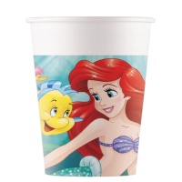 Copos de cartão Ariel da Pequena Sereia 200 ml - 8 unid.