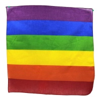 Lenço de arco-íris de 50 x 50 cm