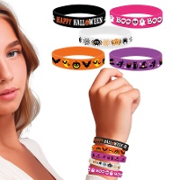 Pulseira de Halloween de silicone - 5 unidades