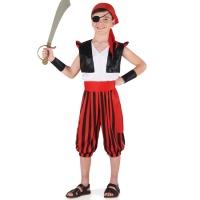 Fato de pirata com calças às riscas para crianças
