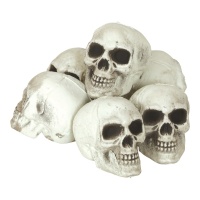 Caveiras decorativas de 8 cm - 6 unidades