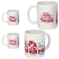 Caneca gnomo vermelha de Feliz Natal aprox. 350 ml