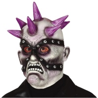 Máscara de zombie punky em látex