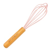 Batedor cor-de-rosa de 25 cm com cabo de madeira - Happy Sprinkles