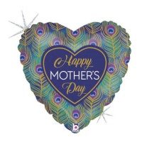Happy Mother's Day Balão Coração 36 x 36 cm - Grabo