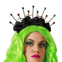 Bandolete medusa com rosas pretas