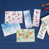 Kit de bordado marcador de páginas - Natureza de Nathalie Weinzaepflen - DMC