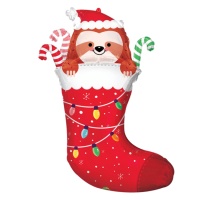 Globo de meias de Natal guaxinim 63 x 78 cm - Anagrama