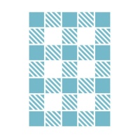 Stencil Stencil quadrados vichy 15 x 20 cm - Artis decor - 1 unidade