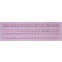 Molde de silicone retangular com bordas variadas 39,5 x 12 cm - Artis decor