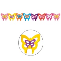 Grinalda de borboletas multicoloridas em papel - 3 m