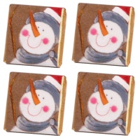 Chocolates boneco de neve - 150 unidades