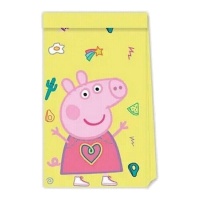 Sacos de papel Peppa Pig - 4 unidades