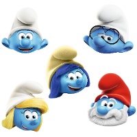 Máscaras dos Smurfs - 6 unidades
