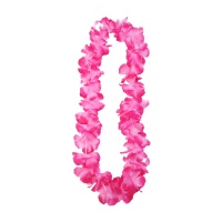 colar de flores rosa Hawaiian