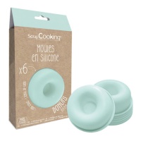 Moldes de donuts de silicone - Scrapcooking - 6 unidades