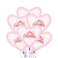 Balões de látex de coração Me encantas de 30 cm - Sempertex - 12 unidades
