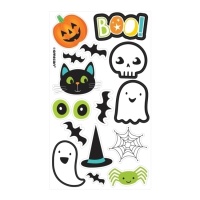 Diversas tatuagens temporárias de Halloween - 15 pcs.