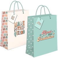 Saco de presente de 45 x 33 x 10 cm Mamãe eu te amo - 1 unidade