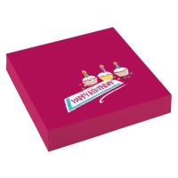 Guardanapos kraft Feliz Aniversário 12,5 x 12,5 cm - 20 unid.