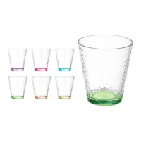 Copo em forma de lágrima de 375 ml com base de cores sortidas - 1 unid.