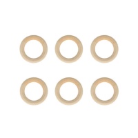 Anel de madeira 4 cm - Artemio - 6 unidades