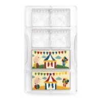 Molde para tabletes de festa do circo 20 x 12 cm - Decorar - 4 cavidades