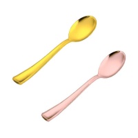 Colheres de plástico metalizado de qualidade superior 13 cm - 8 unid.