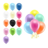 Balões de látex cores pastel de 23 cm Rainbow - PartyDeco - 100 unidades