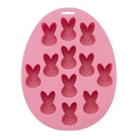 Molde de silicone para coelhinhos 23,5 x 18 x 2,5 cm - Wilton - 12 cavidades