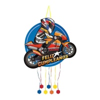 Piñata de motociclo de corrida 45 x 44 cm