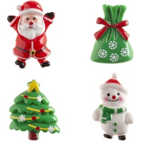 Figuras para bolo-rei com motivos natalícios, 3 a 3,5 cm - Dekora - 50 unidades