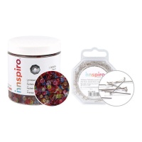 Kit sortido de lantejoulas e alfinetes transparentes - Innspiro
