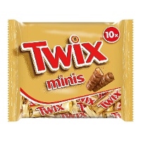 Twix de chocolate com leite e caramelo mini - 10 unidades