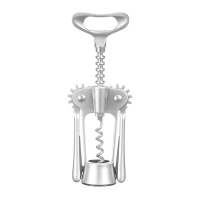 Saca-rolhas de 18,3 cm em metal cromado