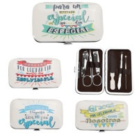 Conjunto de manicure com frases sortidas - 1 pc.