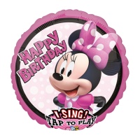 Minnie Mouse balão com música de parabéns 71 cm - Anagrama