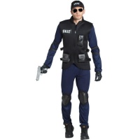 Fato de polícia de assalto da Swat para homem