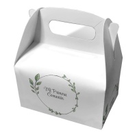 Caixa de papelão de Minha Primeira Comunhão Folhas - 2 unidades