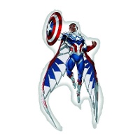 Balão em forma de Capitão América Sam Wilson de 62 x 93 cm