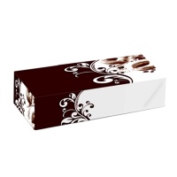 Caixa retangular para bolos decorada com altura dupla 43 x 18 x 9,5 cm - Pastkolor - 5 unid.