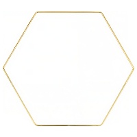 Hexágono metálico dourado de 25 cm - 1 unidade