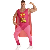 Fato de super-herói Fuckman para homem