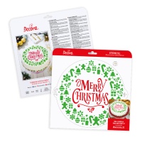 Estêncil Feliz Natal 25 cm - Decorar